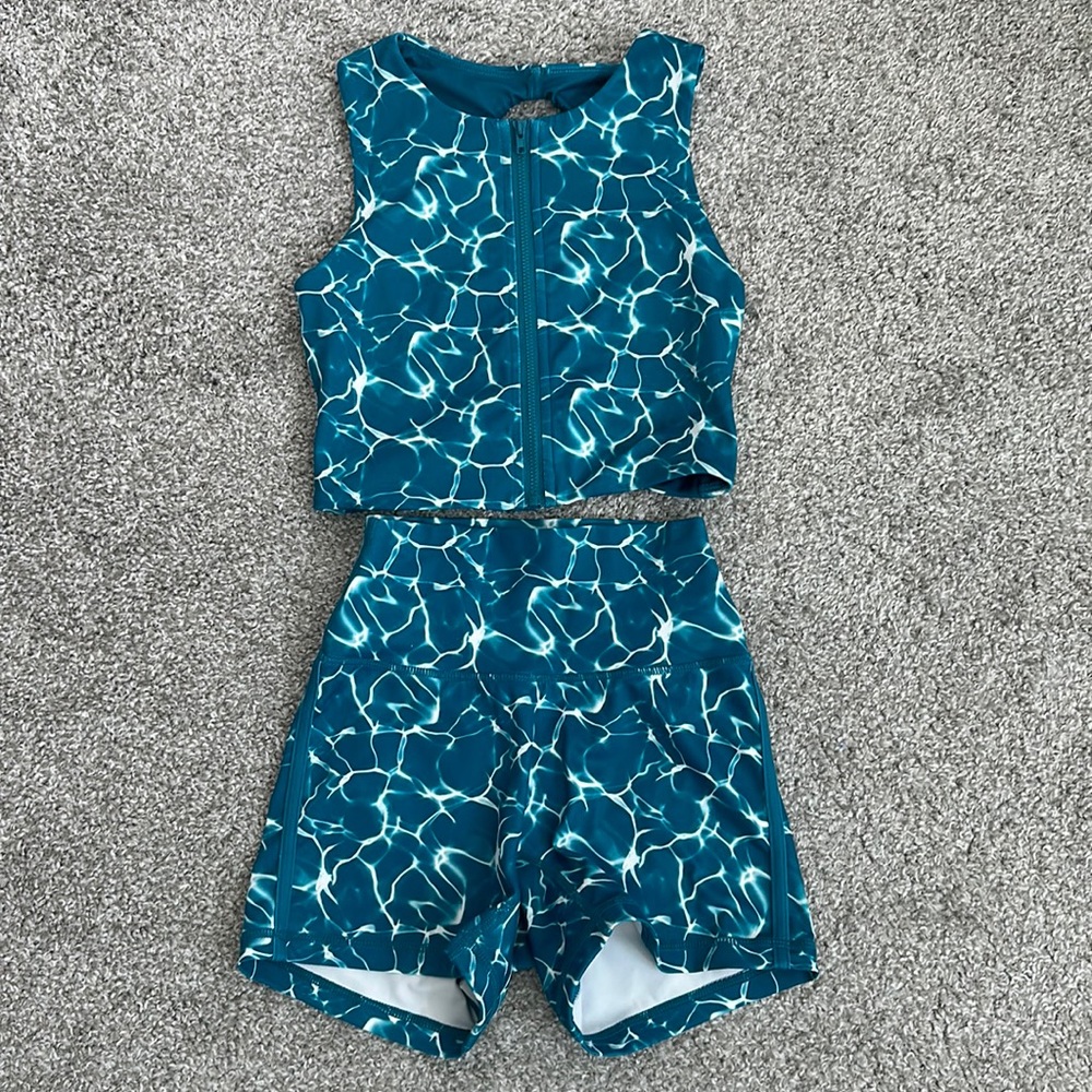 Buff Bunny Under The Sea Reflection Teal Set